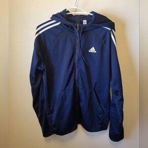 adidas blue zip up hoodie medium believe its mens
